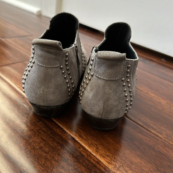 Anine Bing Low Ankle Charlie Suede Boots Grey 38 - Picture 4 of 8